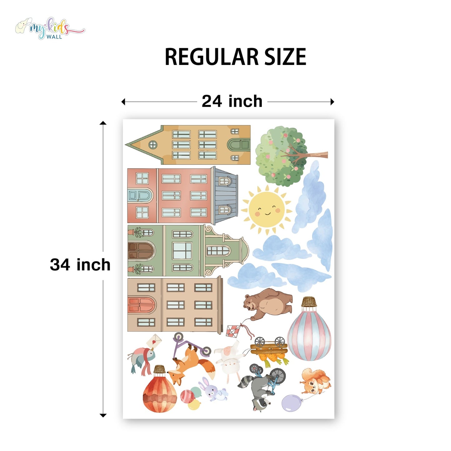 Cute Little Dream Town Personalized Wall Stickers