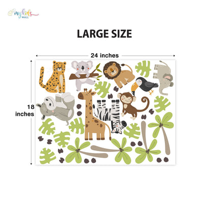 Cute Little Jungle Safari Personalized Wall Stickers