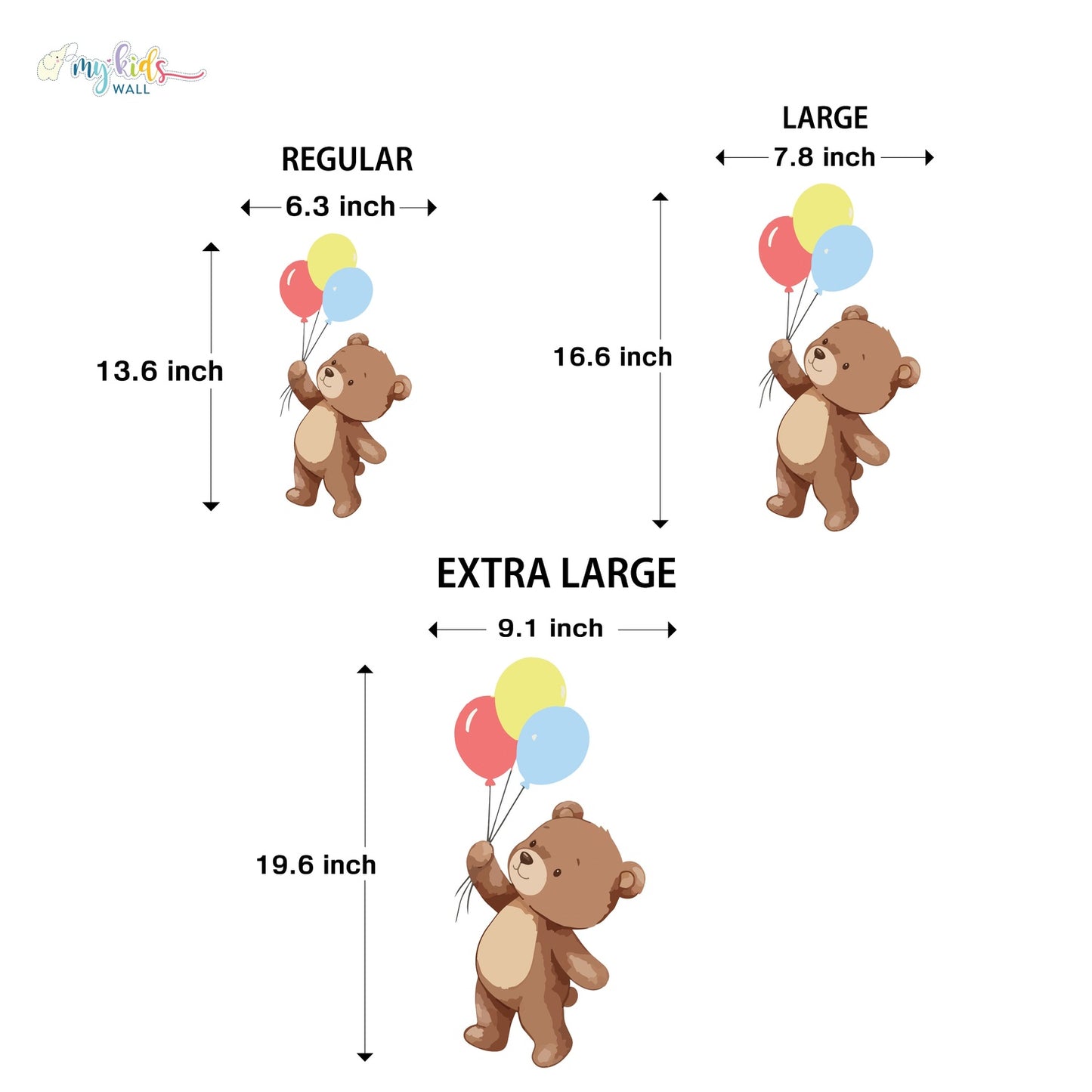 Cute Teddy Bears Personalized Wall-Stickers
