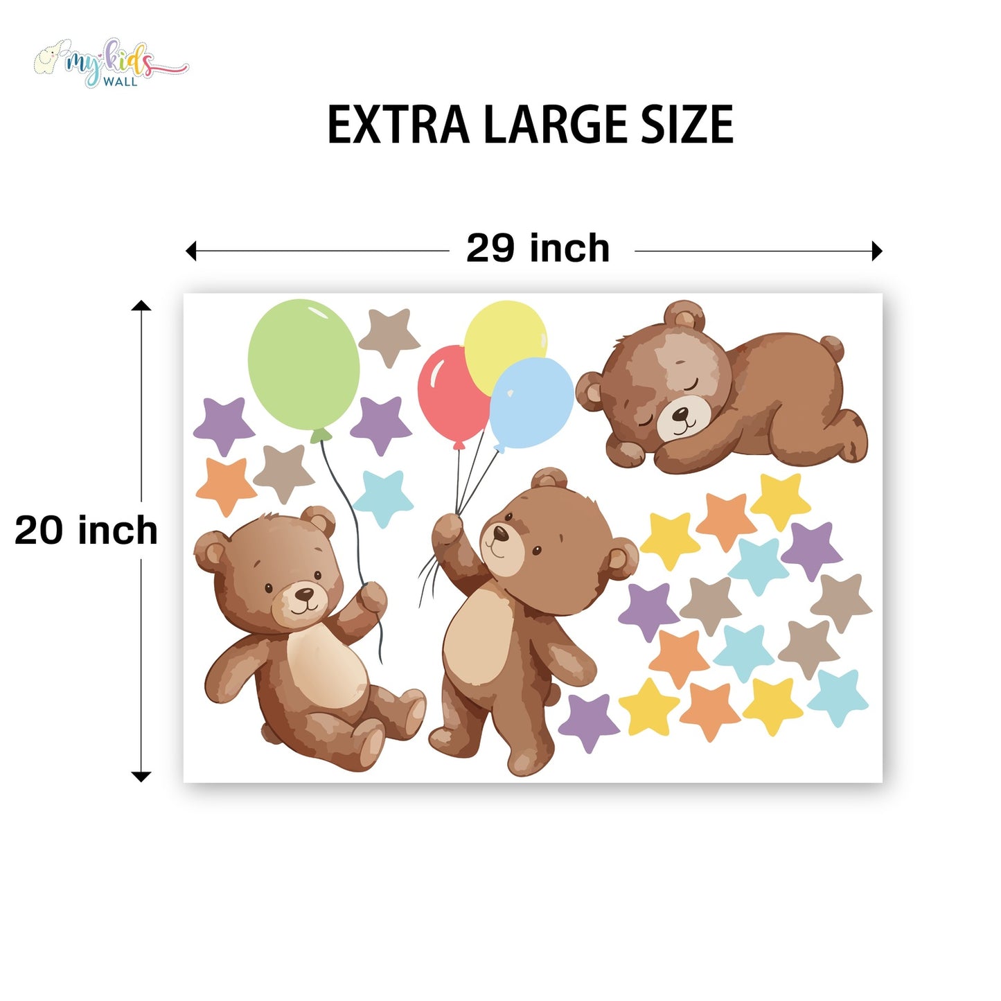 Cute Teddy Bears Personalized Wall-Stickers