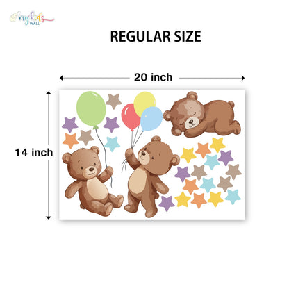 Cute Teddy Bears Personalized Wall-Stickers