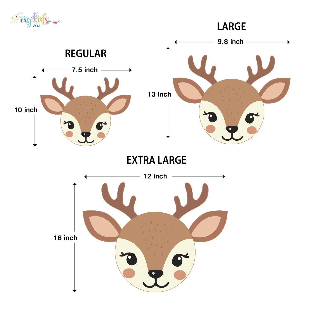 Cute Woodland Animal Faces Personalized Wall Stickers
