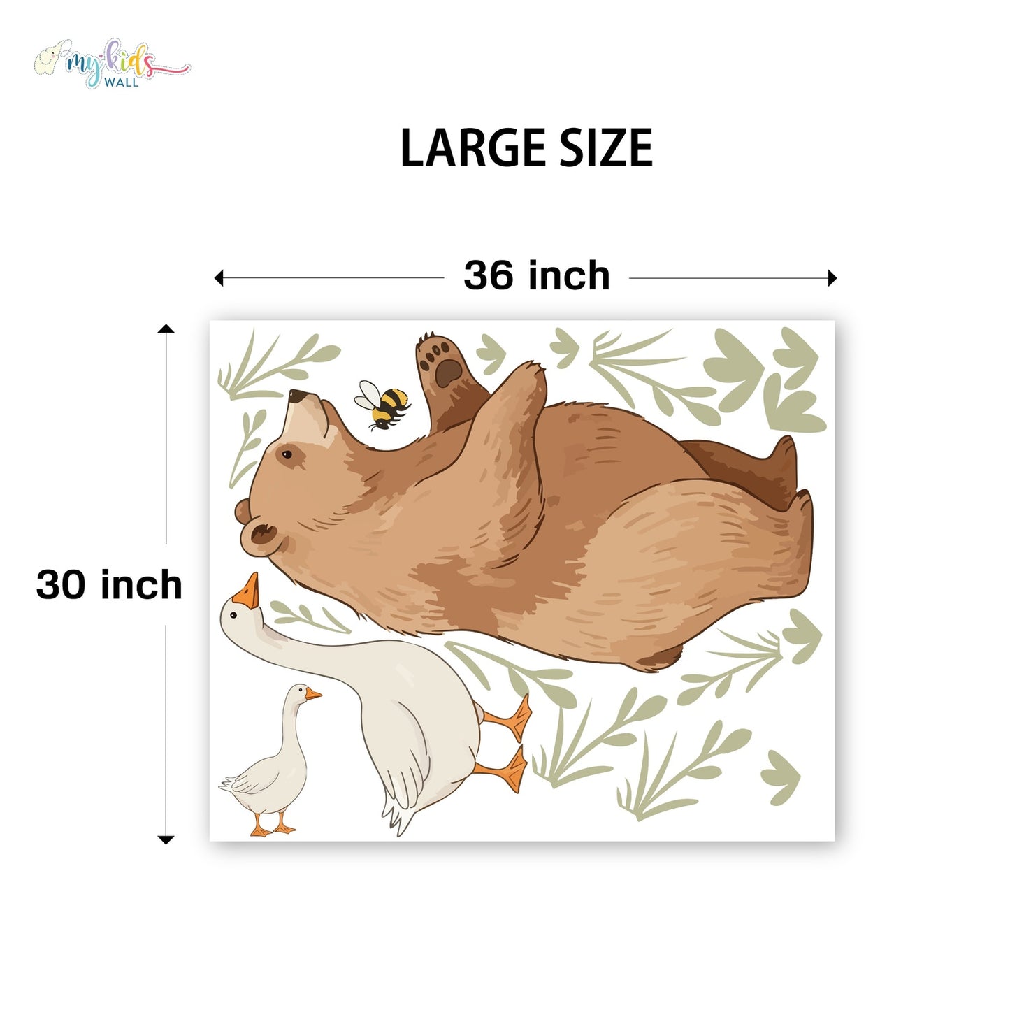 Cute Woodland Beer & Goose Personalized Wall Stickers