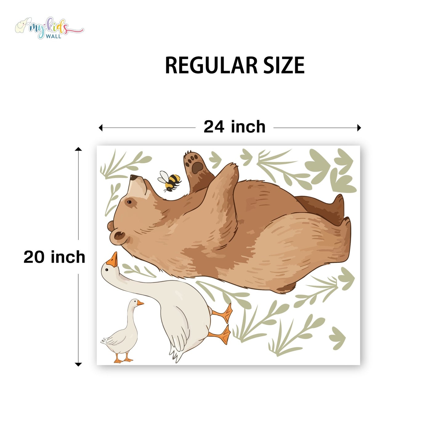 Cute Woodland Beer & Goose Personalized Wall Stickers