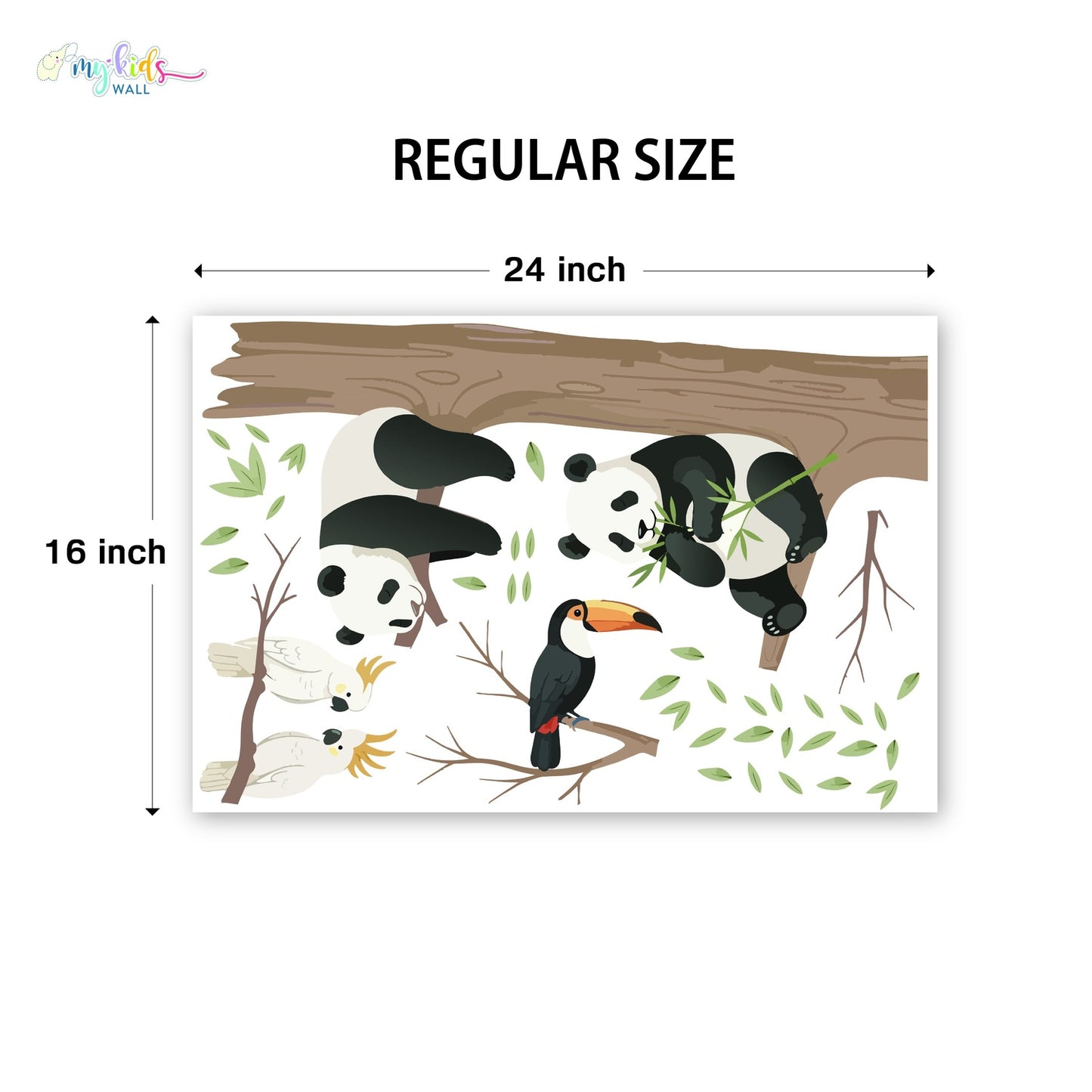 Cute Woodland Pandas Personalized Wall Stickers