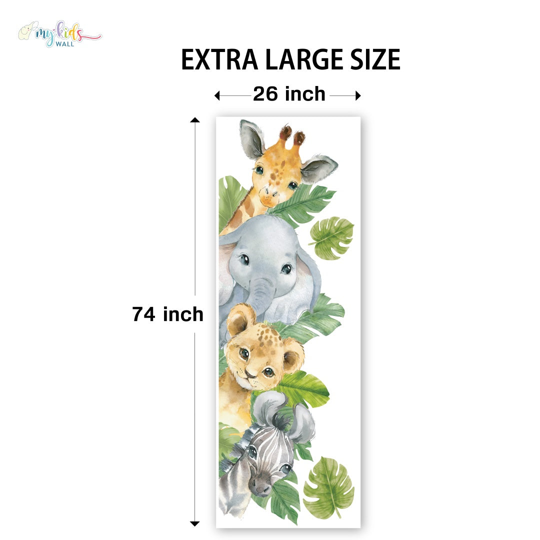 Cute Baby Safari Animals Personalised Wall Stickers
