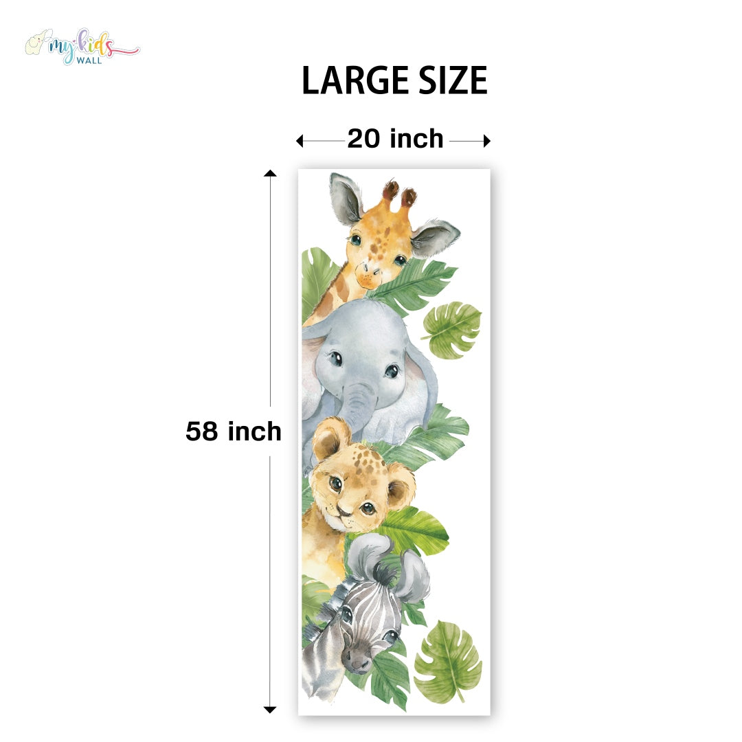 Cute Baby Safari Animals Personalised Wall Stickers