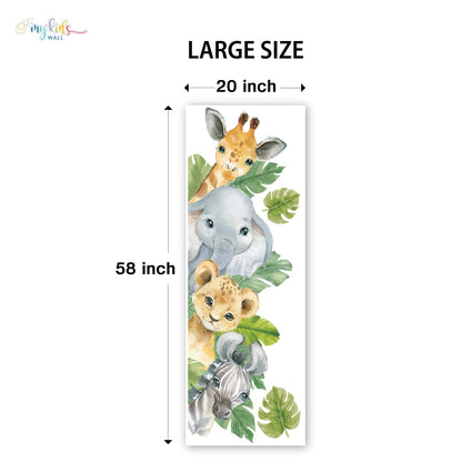 Cute Baby Safari Animals Personalised Wall Stickers
