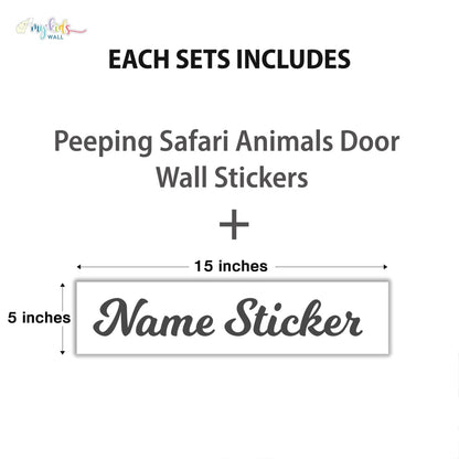Cute Baby Safari Animals Personalised Wall Stickers