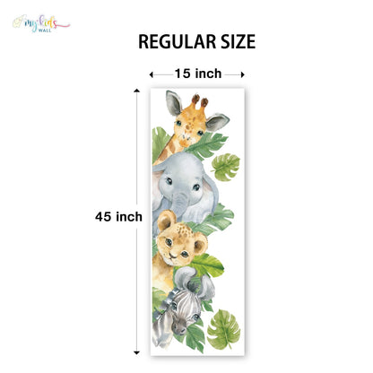 Cute Baby Safari Animals Personalised Wall Stickers