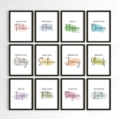 Daily Positive Mindset Wall Art (Framed)