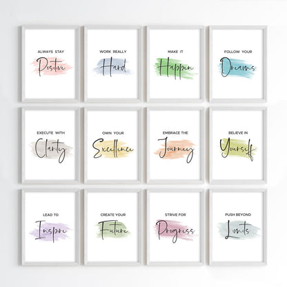 Daily Positive Mindset Wall Art (Framed)