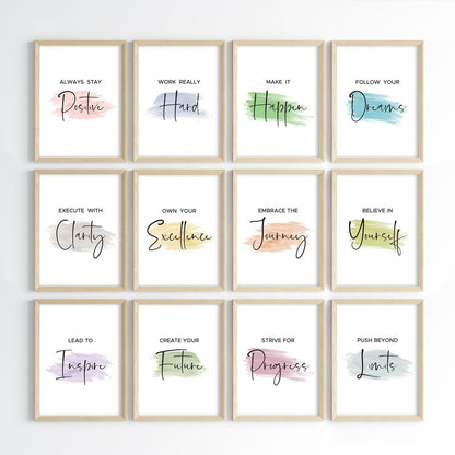 Daily Positive Mindset Wall Art (Framed)