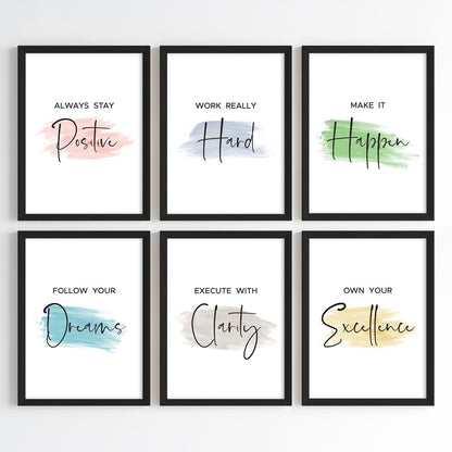 Daily Positive Mindset Wall Art (Framed)