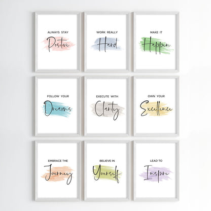 Daily Positive Mindset Wall Art (Framed)