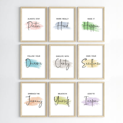 Daily Positive Mindset Wall Art (Framed)