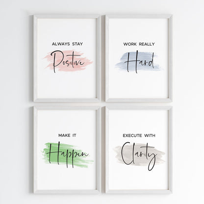Daily Positive Mindset Wall Art (Framed)