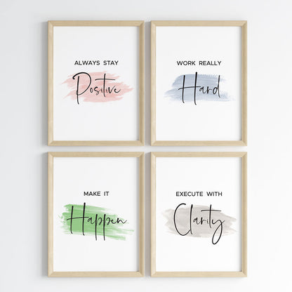 Daily Positive Mindset Wall Art (Framed)