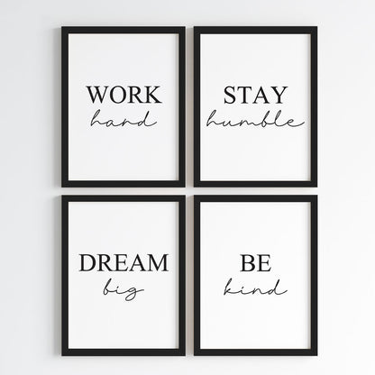 Daily Reminder Motivational Wall Art (Framed Set of 4)