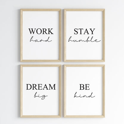 Daily Reminder Motivational Wall Art (Framed Set of 4)