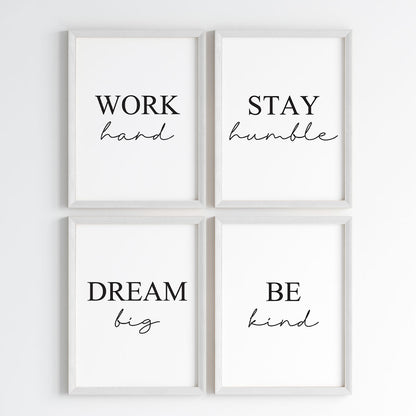 Daily Reminder Motivational Wall Art (Framed Set of 4)