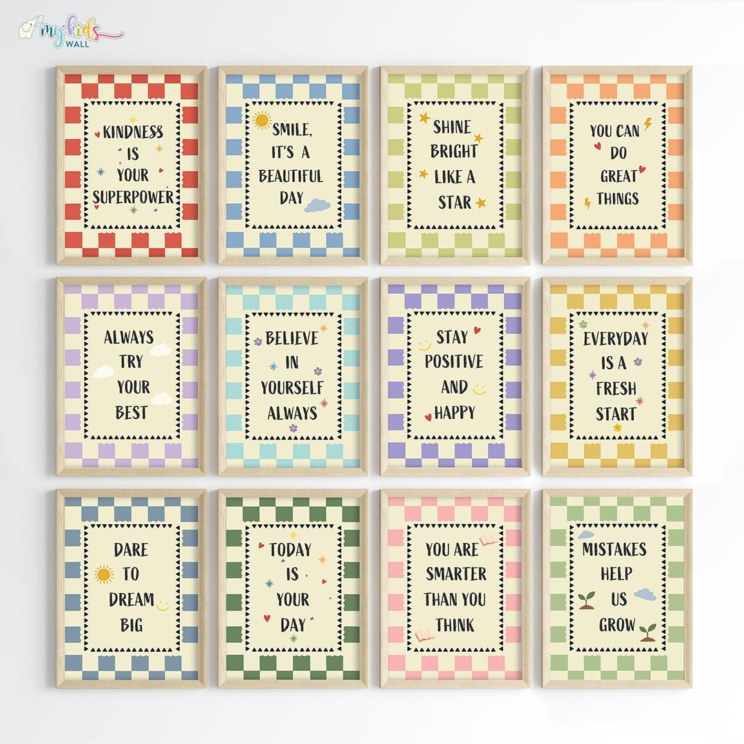Daily Positive Affirmations Wall Art (Framed)