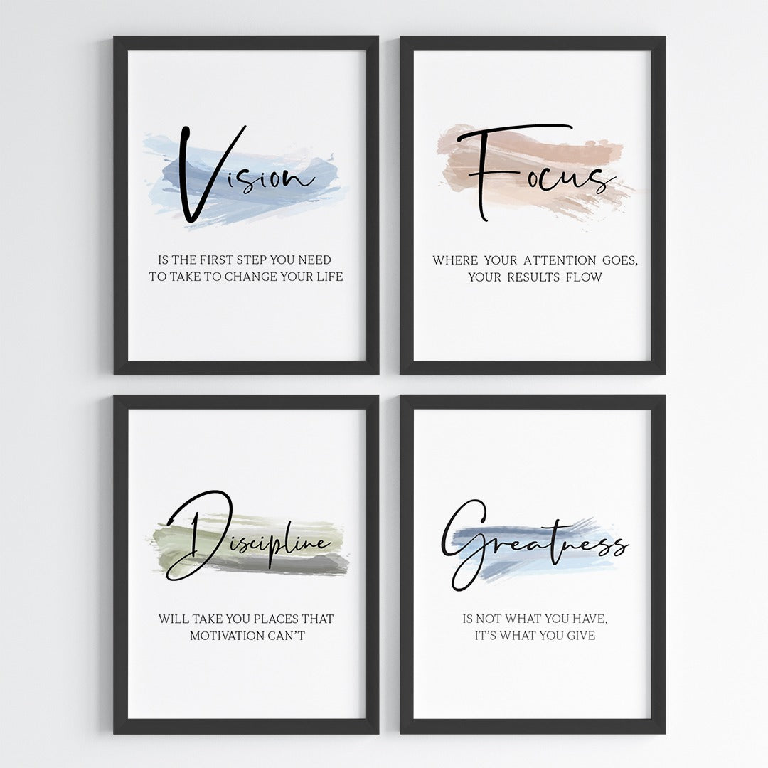 Daily Positive Reminders Wall Art (Big Frames)