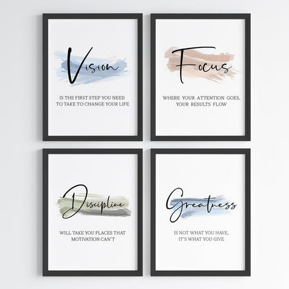 Daily Positive Reminders Wall Art (Big Frames)