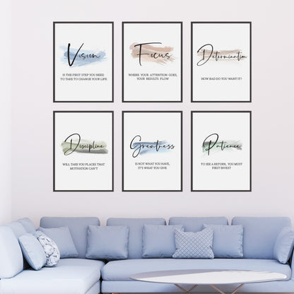 Daily Positive Reminders Wall Art (Big Frames)