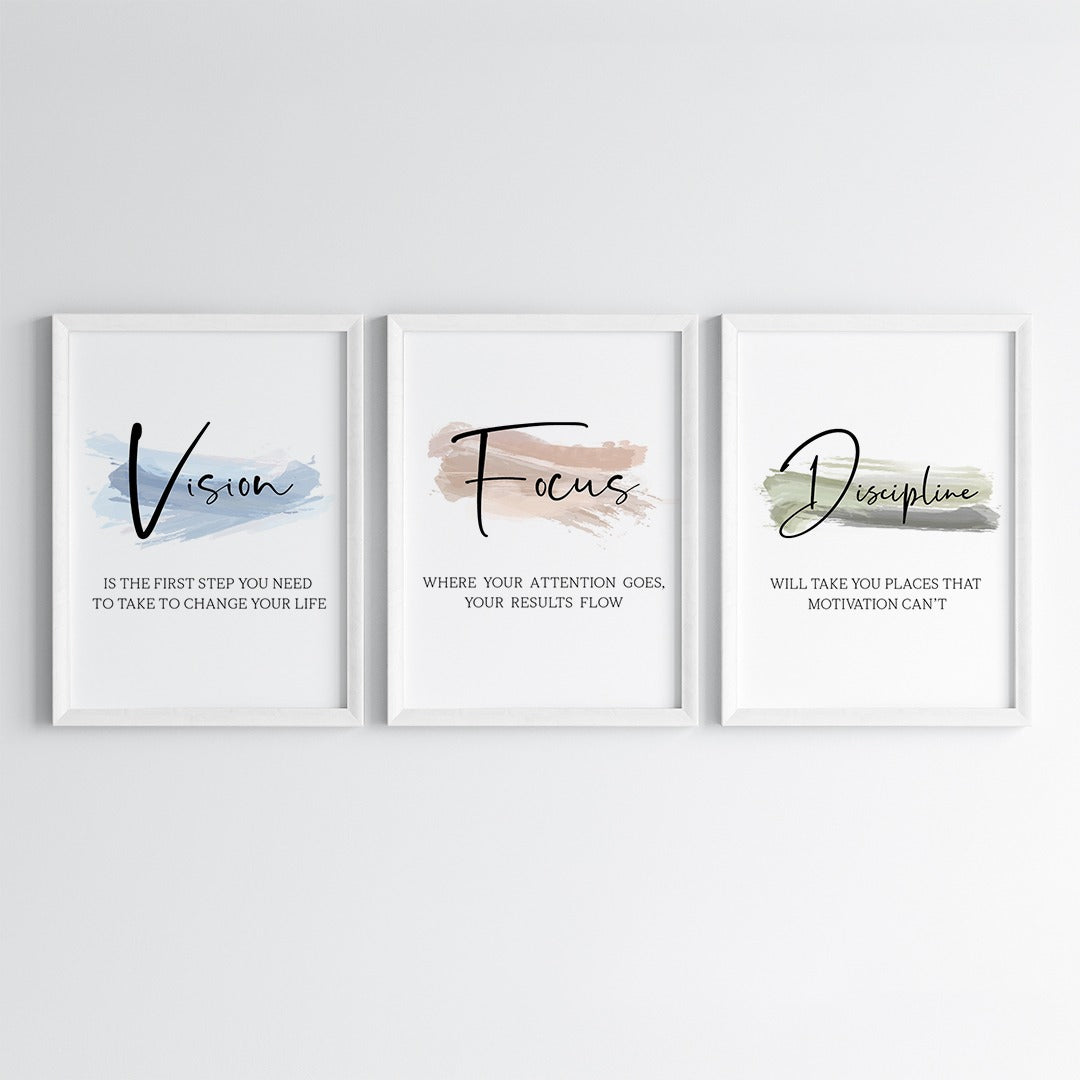 Daily Positive Reminders Wall Art (Big Frames)