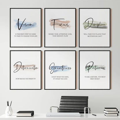 Daily Positive Reminders Wall Art (Big Frames)