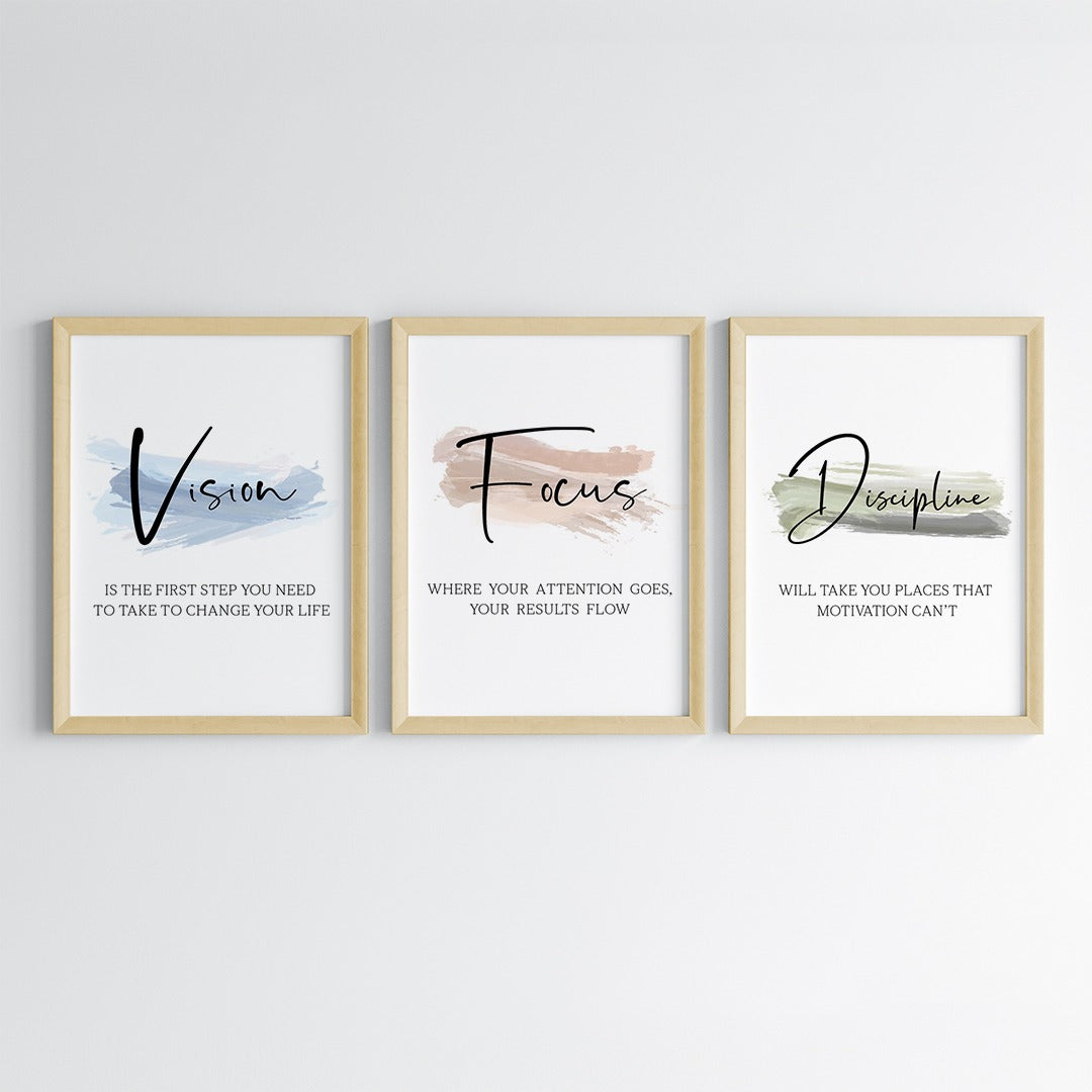 Daily Positive Reminders Wall Art (Big Frames)