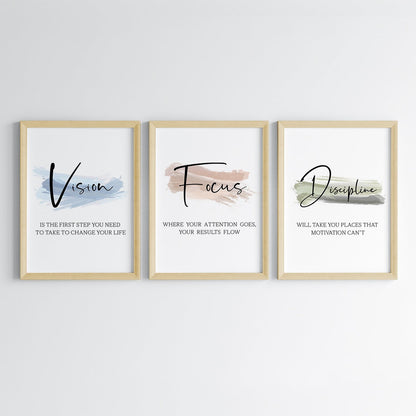 Daily Positive Reminders Wall Art (Big Frames)