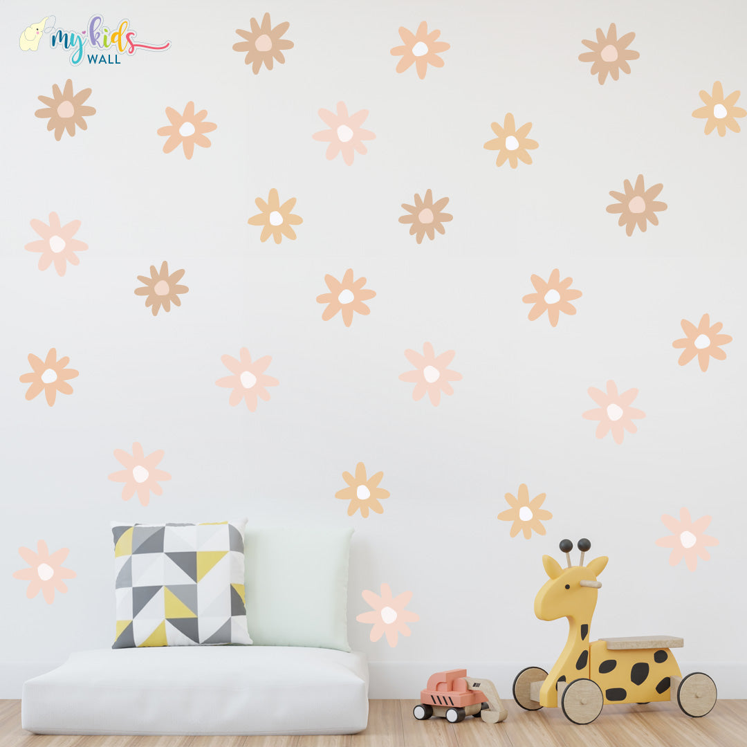 Daisy Bloom Wall Sticker Pastel