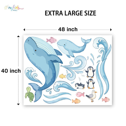 Deep Sea Whale Personalized Wall Stickers