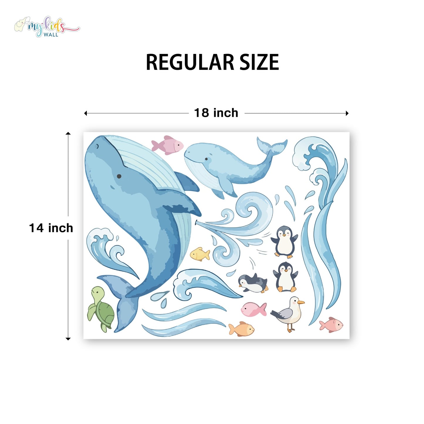 Deep Sea Whale Personalized Wall Stickers