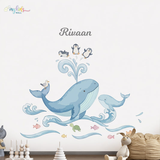 Deep Sea Whale Personalized Wall Stickers