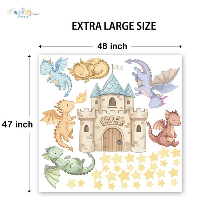 Dragons Castle Of Dreams Personalized Wall Stickers