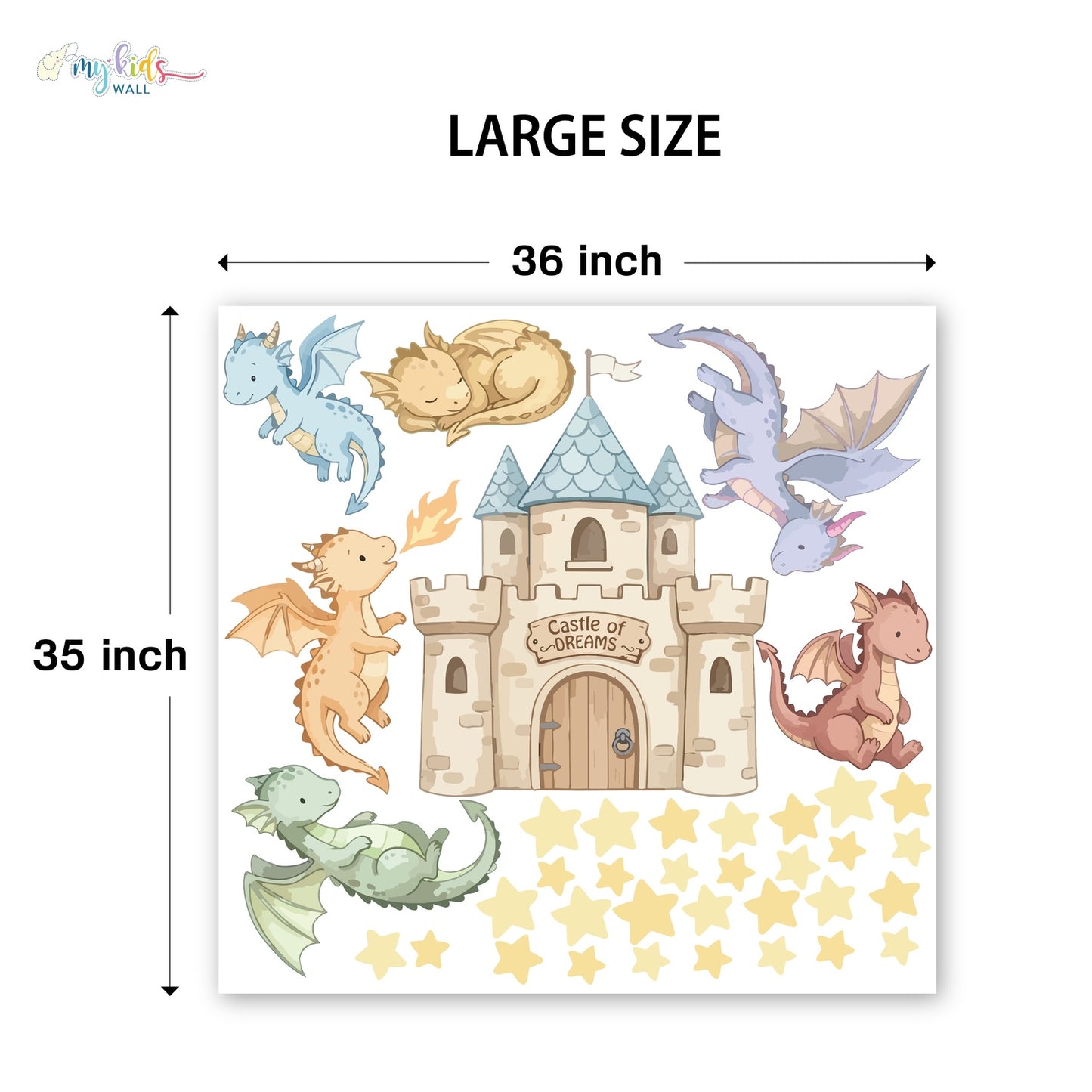 Dragons Castle Of Dreams Personalized Wall Stickers