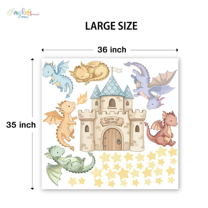 Dragons Castle Of Dreams Personalized Wall Stickers