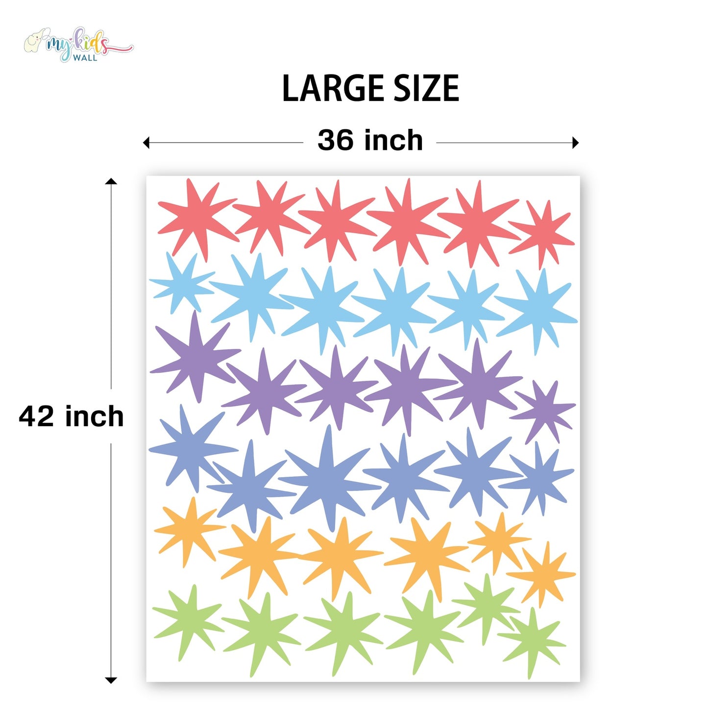 Dreamy Multicolor Stars Personalized Wall Stickers