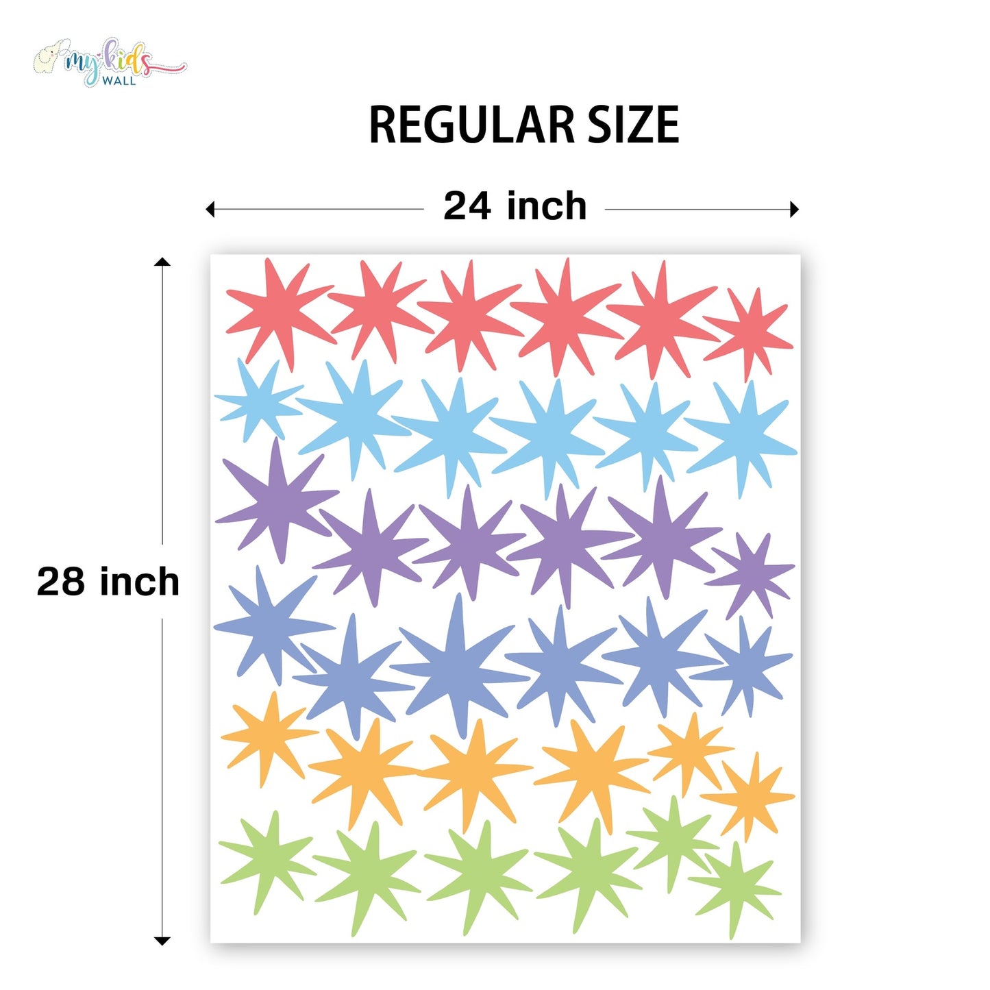 Dreamy Multicolor Stars Personalized Wall Stickers