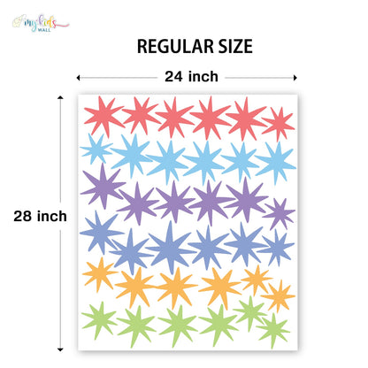 Dreamy Multicolor Stars Personalized Wall Stickers