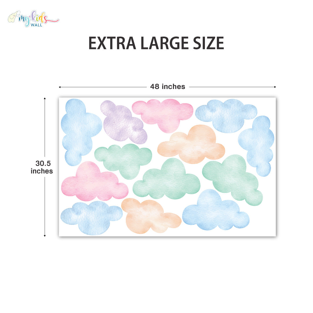 Dreamy Cloudy Skies Personalized Wall Stickers