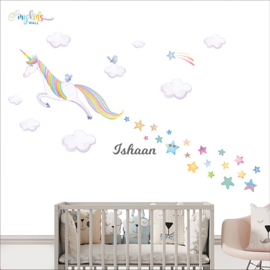 Dreamy Unicorn Personalized Wall Stickers