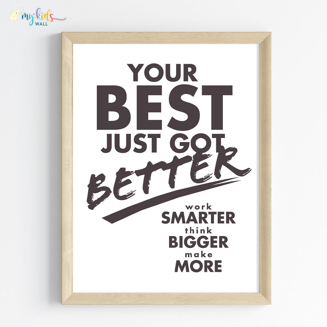 Elevate your best inspirational  quote wooden frame