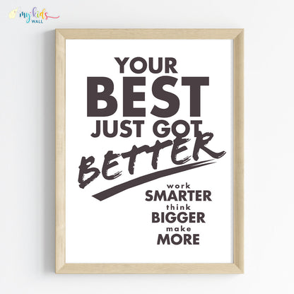 Elevate your best inspirational  quote wooden frame