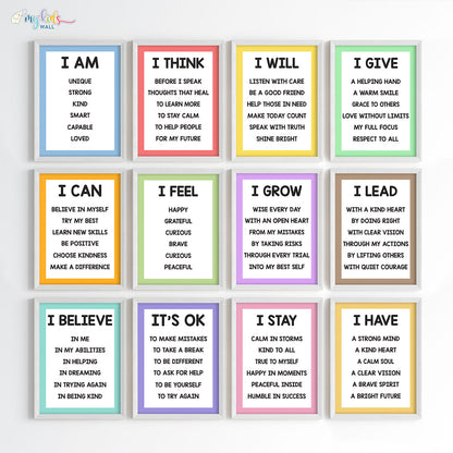 Empowering Affirmations Motivational Wall Art (Framed)