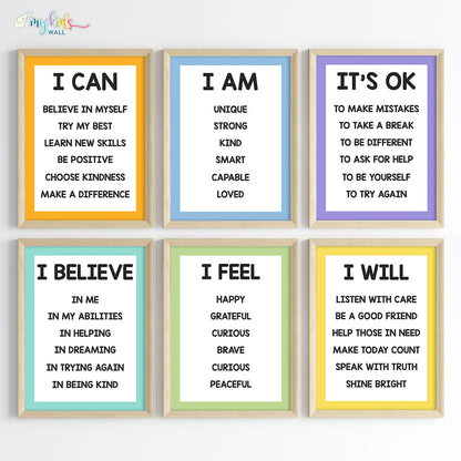 Empowering Affirmations Motivational Wall Art (Framed)