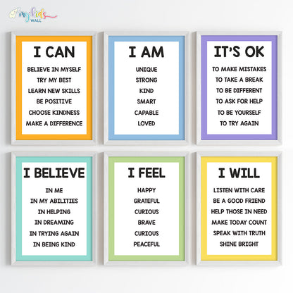 Empowering Affirmations Motivational Wall Art (Framed)